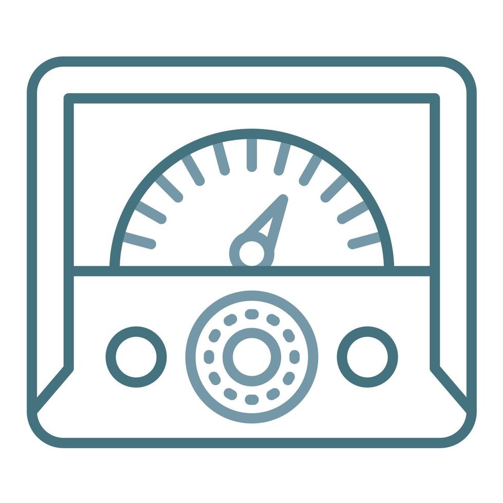 Ammeter Line Two Color Icon vector