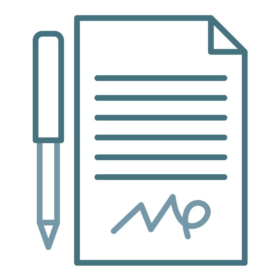 Signatures Line Two Color Icon vector