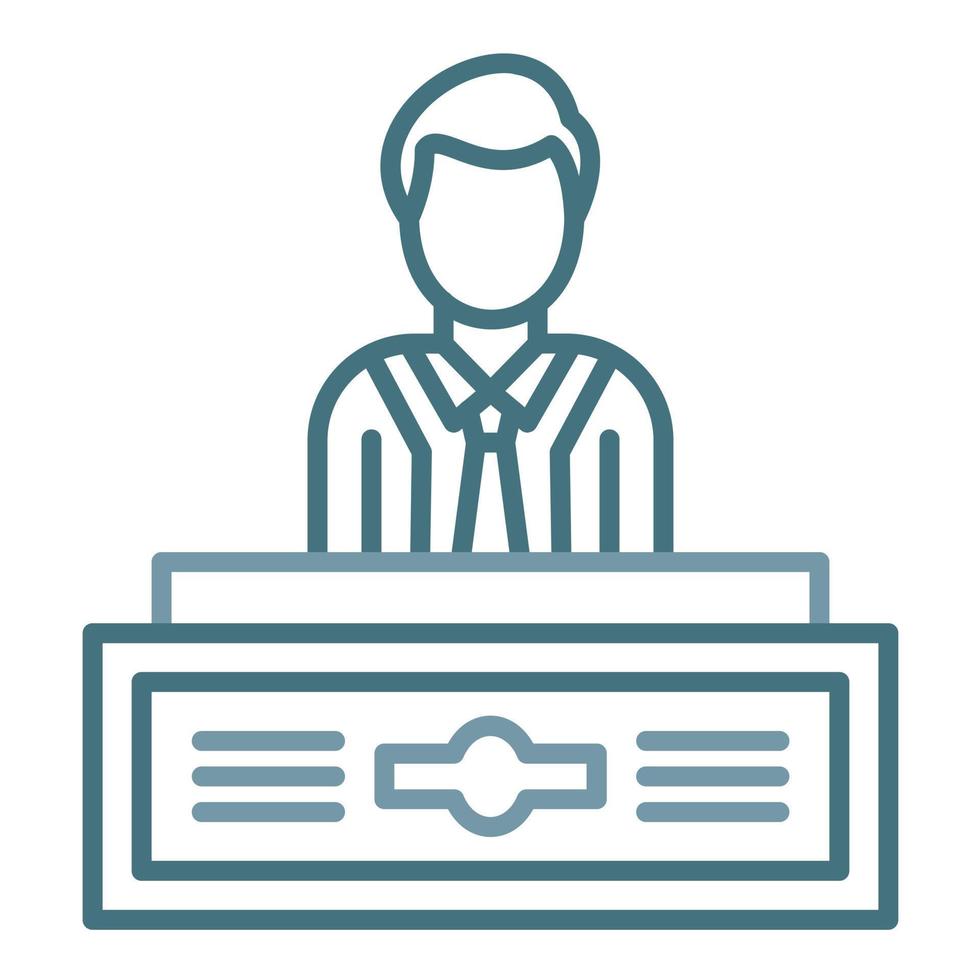 Reception Line Two Color Icon 16852166 Vector Art at Vecteezy