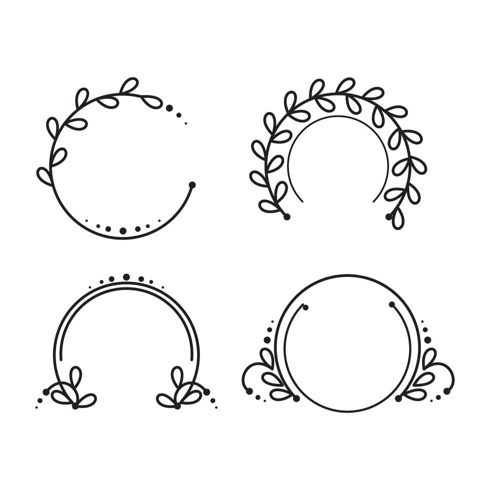 Attractive vector flower frame decoration