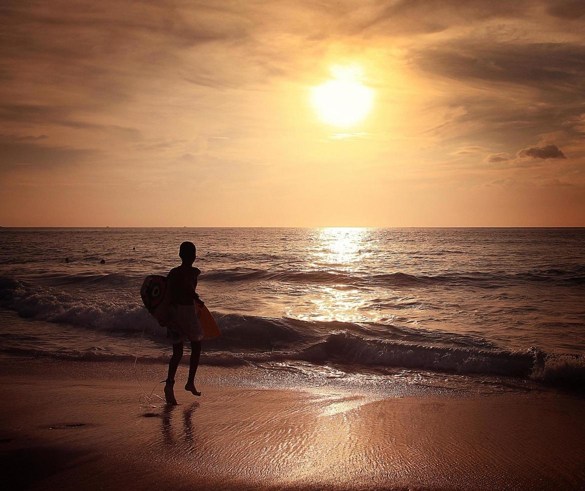 Brown Silhouette Sunday Greeting photo