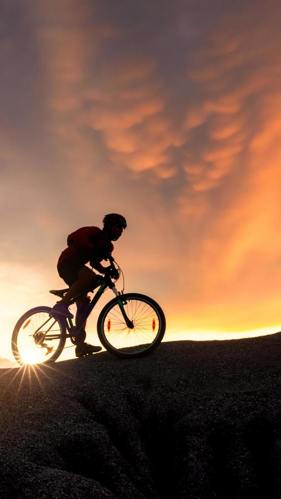 Silhouette of a Cyclist photo