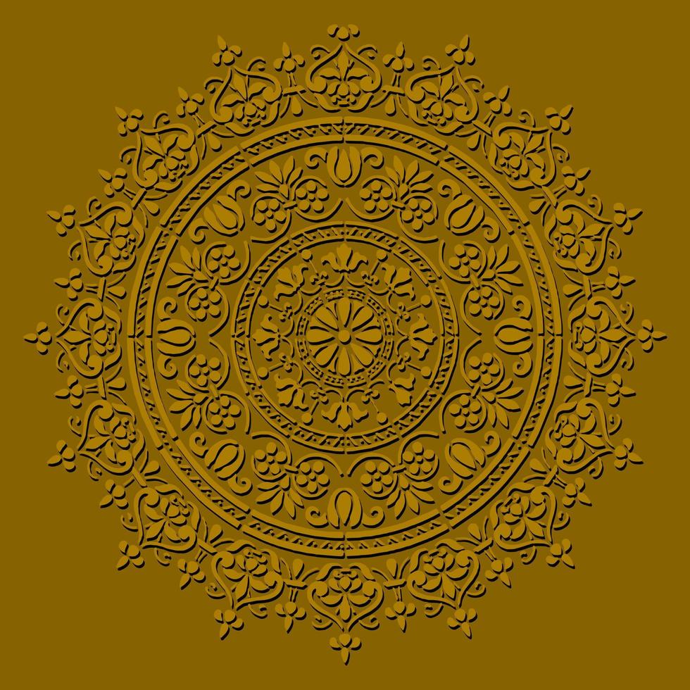 ornamento mandala islámico, plantilla para todo tipo de diseños, pancartas, pegatinas, vallas publicitarias, etc. vector