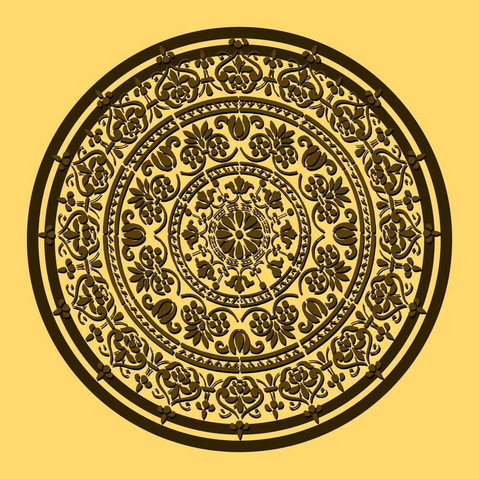 ornamento mandala islámico, plantilla para todo tipo de diseños, pancartas, pegatinas, vallas publicitarias, etc. vector