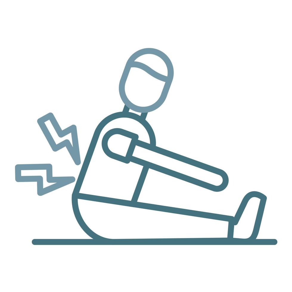 Chronic Pain Line Two Color Icon vector