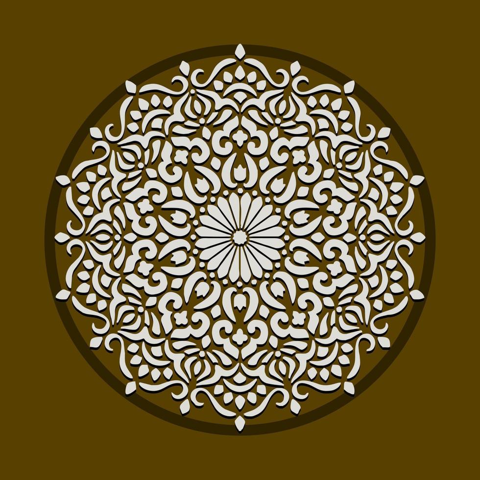 ornamento mandala islámico, plantilla para todo tipo de diseños, pancartas, pegatinas, vallas publicitarias, etc. vector