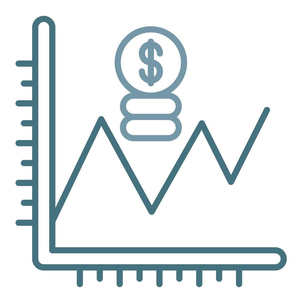 Prediction Line Two Color Icon vector