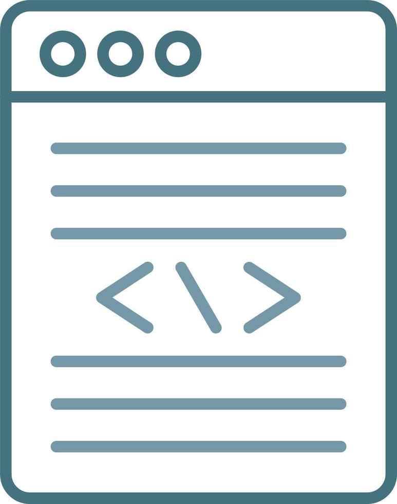 Coding Line Two Color Icon vector