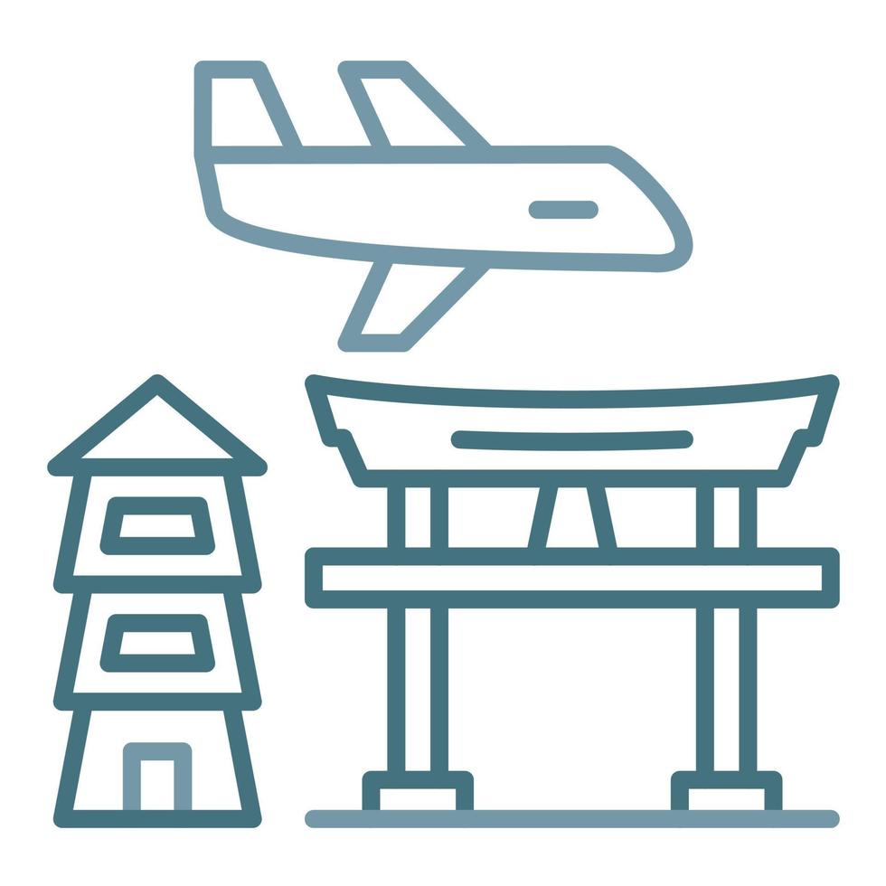 Culture Tour Line Two Color Icon vector