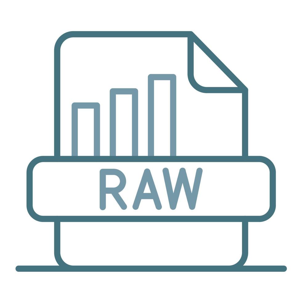 Raw Data Line Two Color Icon vector