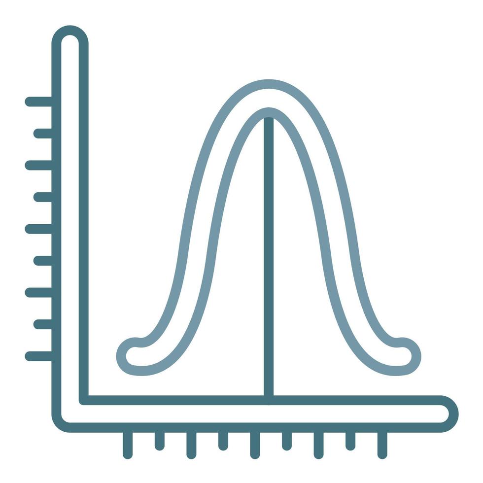 Histogram Line Two Color Icon vector