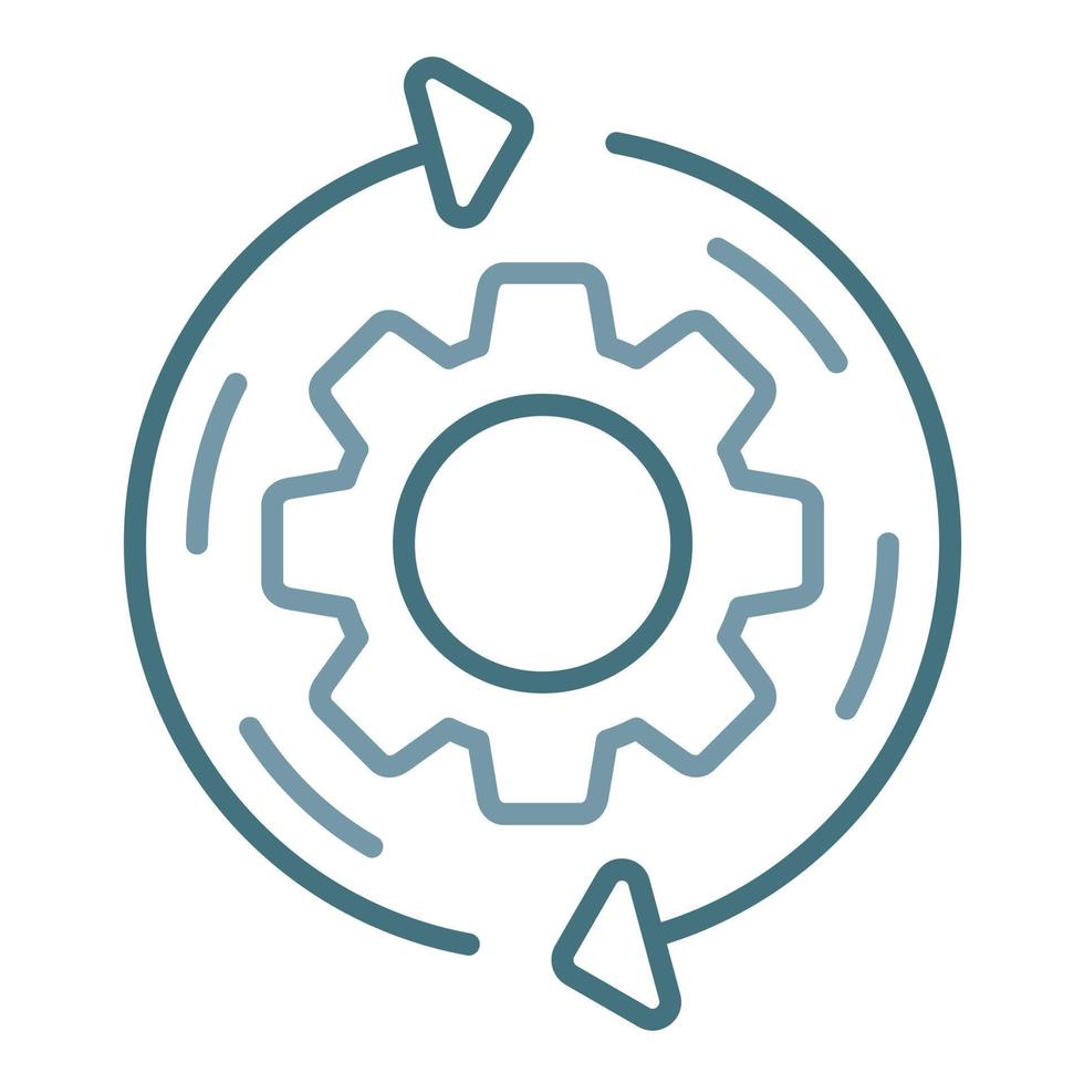 Reverse Engineering Line Two Color Icon vector