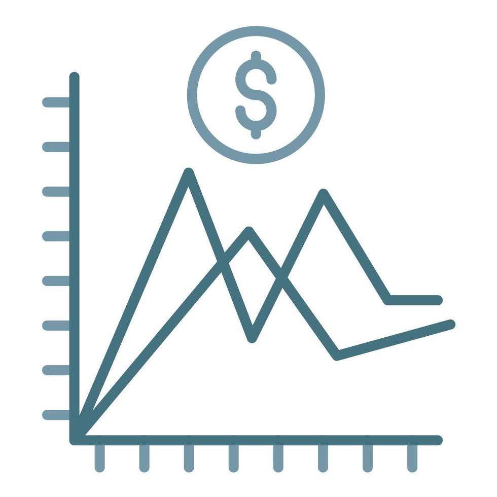 Average Dollar Sale Line Two Color Icon vector