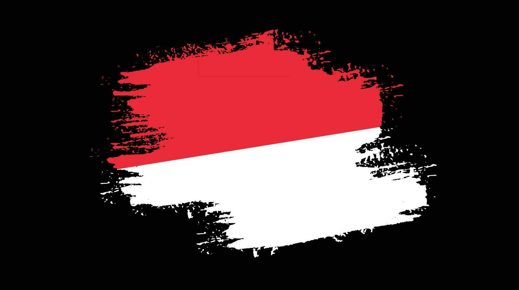 Indonesia grunge style flag vector