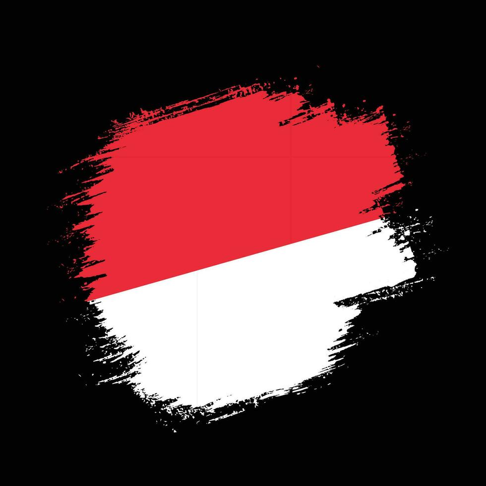 Indonesia grunge texture flag vector