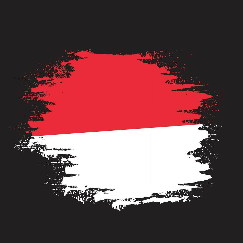 Indonesia grunge flag vector
