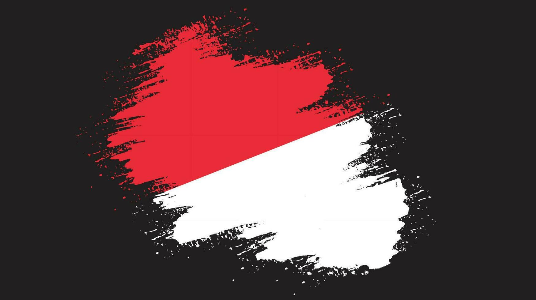 Vector grunge brush stroke Indonesia flag vector
