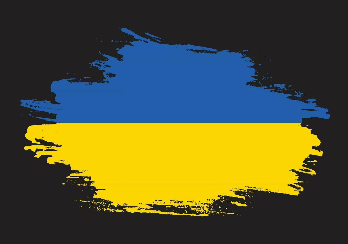 Faded grunge texture Ukraine professional flag design vector