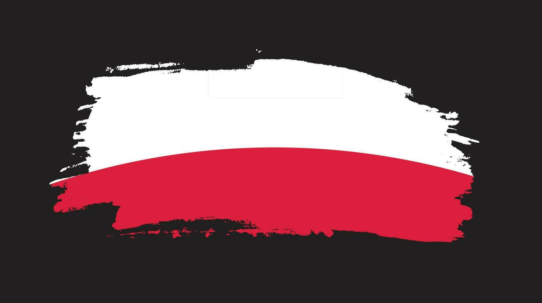 vector de bandera de polonia vintage de textura grunge plana