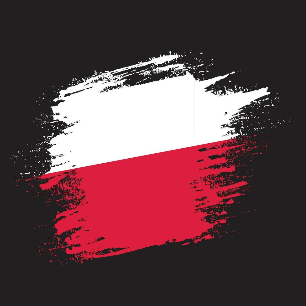 Professional Poland texture flag vector