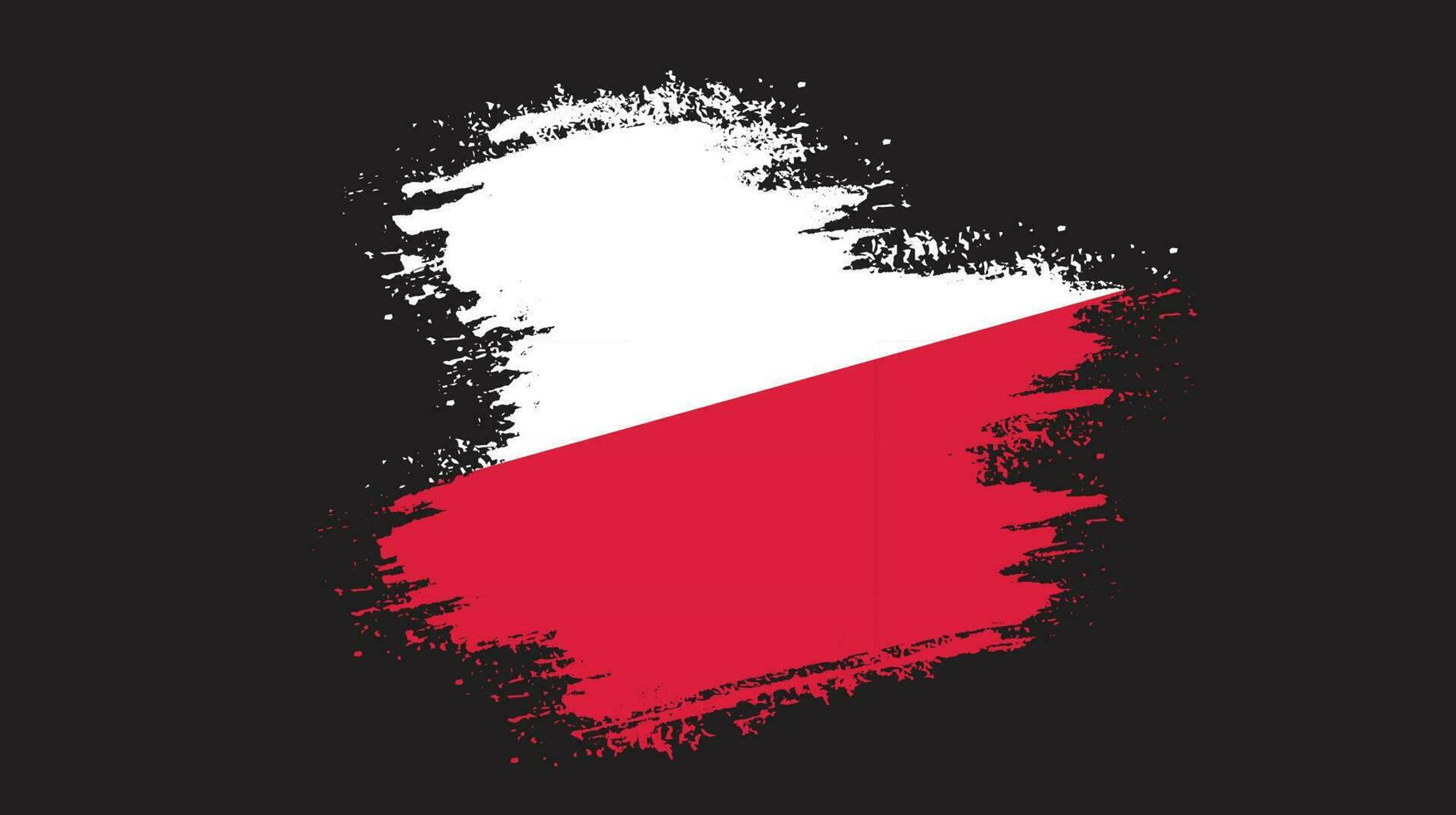 Stain brush stroke Poland flag vector