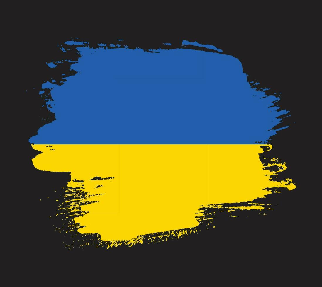 Graphic Ukraine grunge texture flag vector