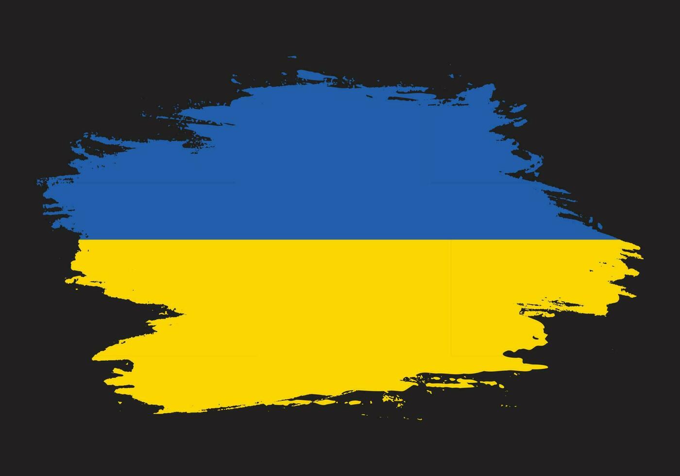 Distressed Ukraine grunge texture flag vector