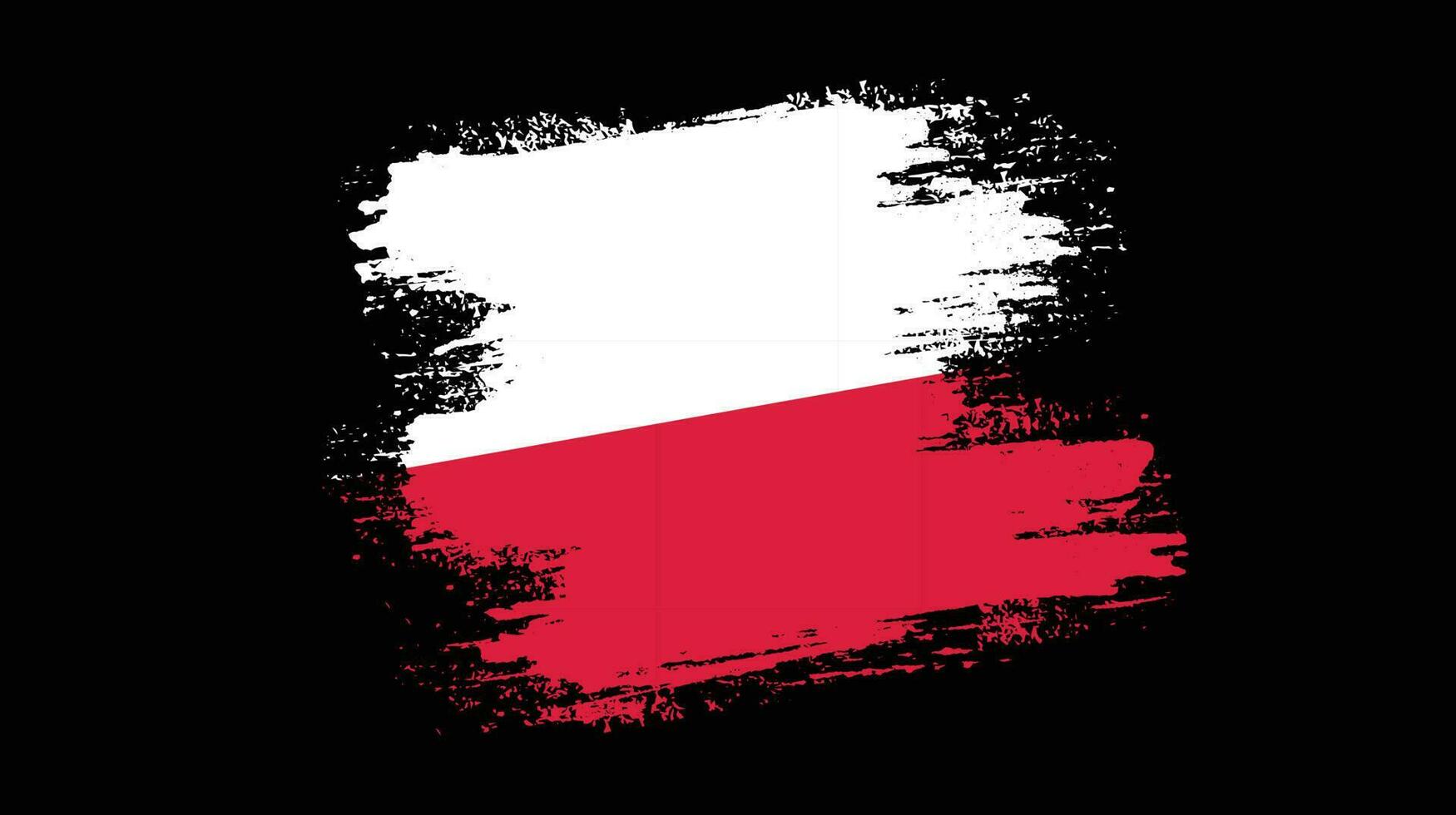 bandera de polonia abstracta angustiada vector
