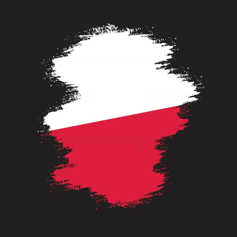 Abstract Poland grunge texture flag vector