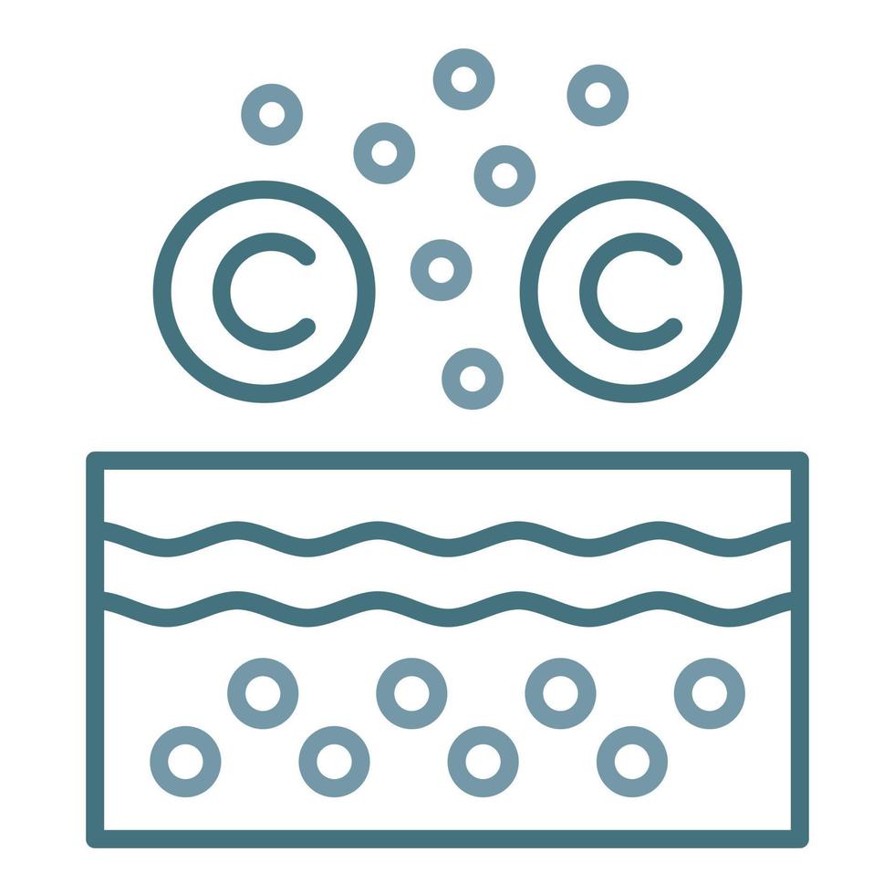 Collagen Line Two Color Icon vector