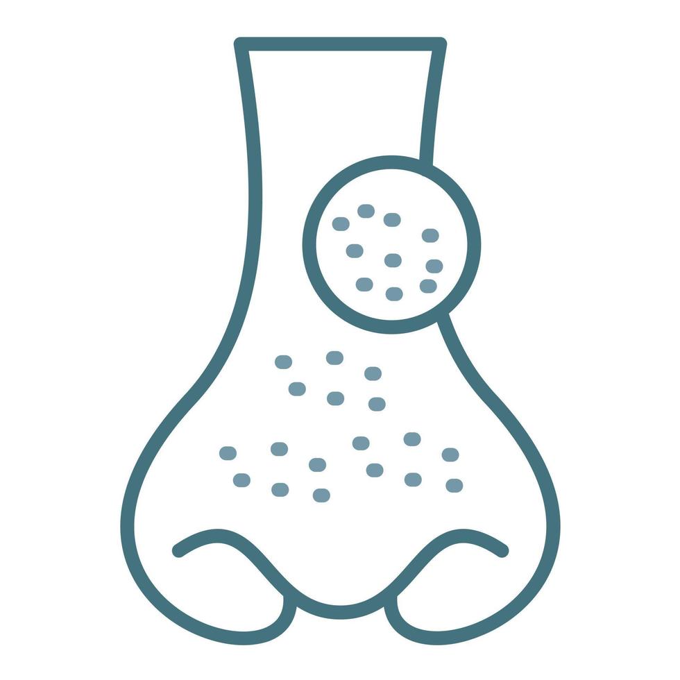 Blackhead Line Two Color Icon vector