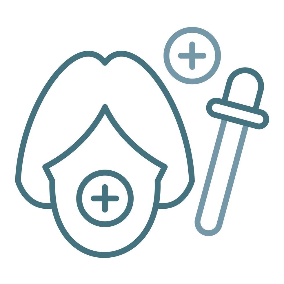 Facial Treatment Line Two Color Icon vector