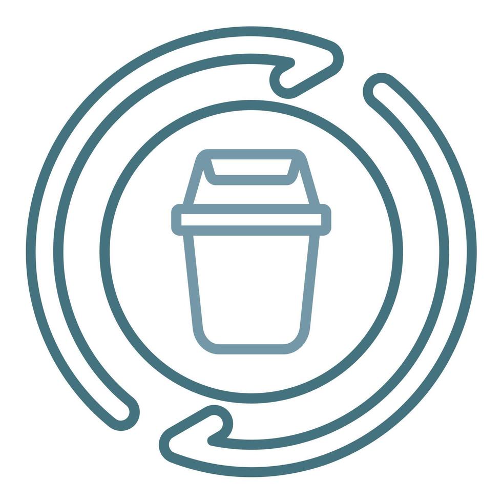 Reusing Materials Line Two Color Icon vector