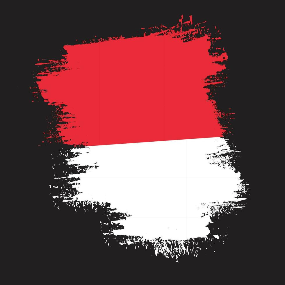 Colorful graphic grunge texture Indonesia flag vector