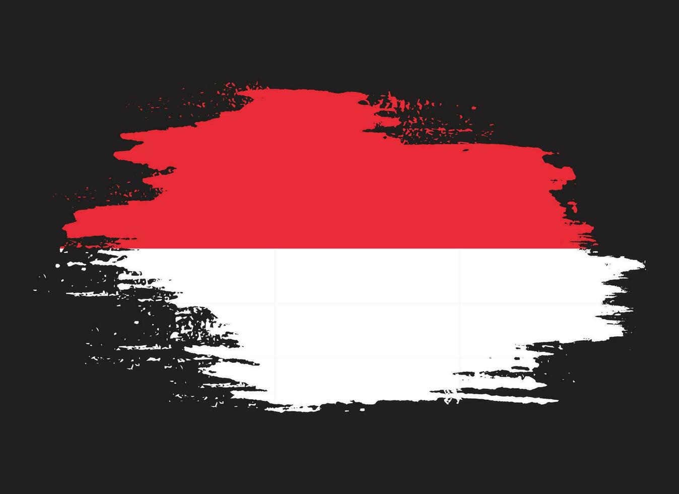 vector de bandera de indonesia de trazo de pincel gratis