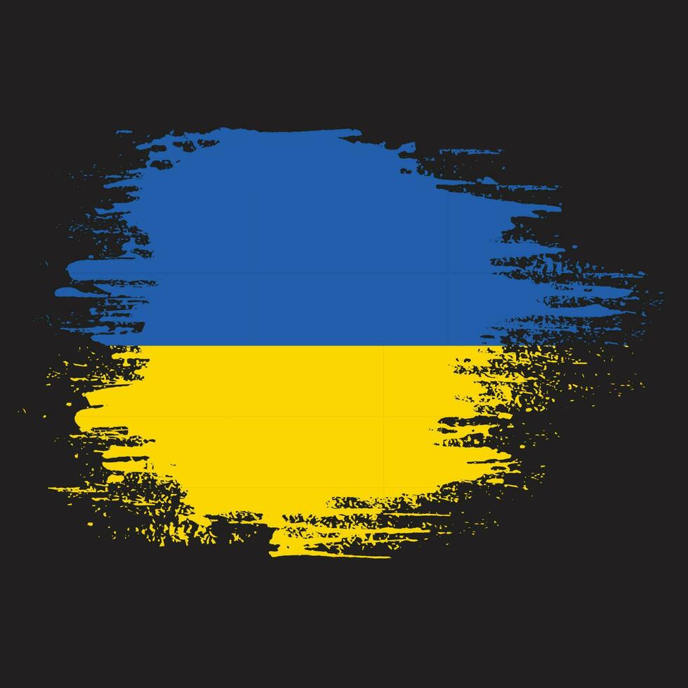 Professional hand paint Ukraine flag vector