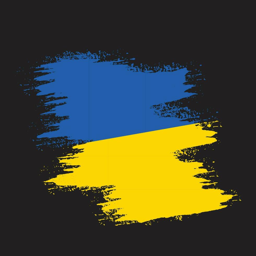 Professional paint streak Ukraine flag vector