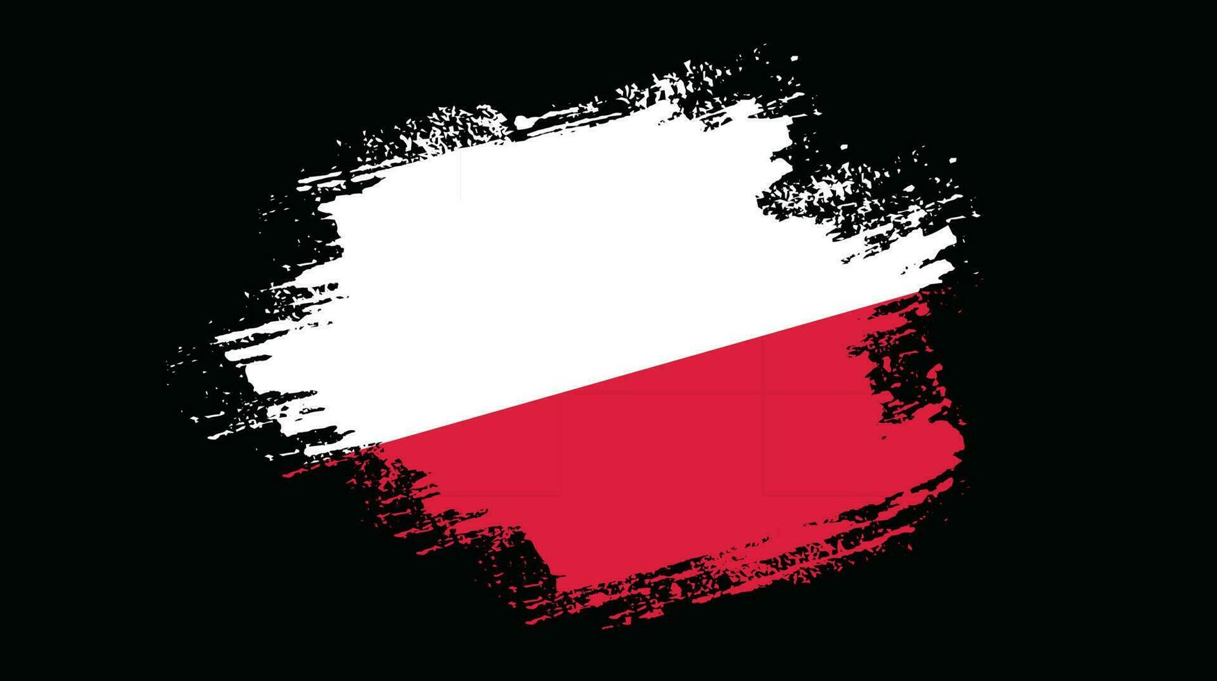 Professional Poland grunge flag vector