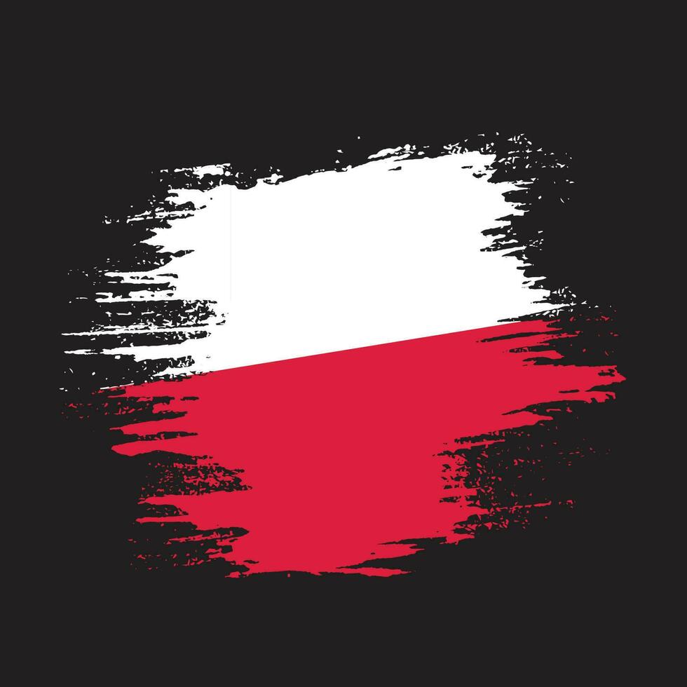 Professional hand paint Poland flag vector