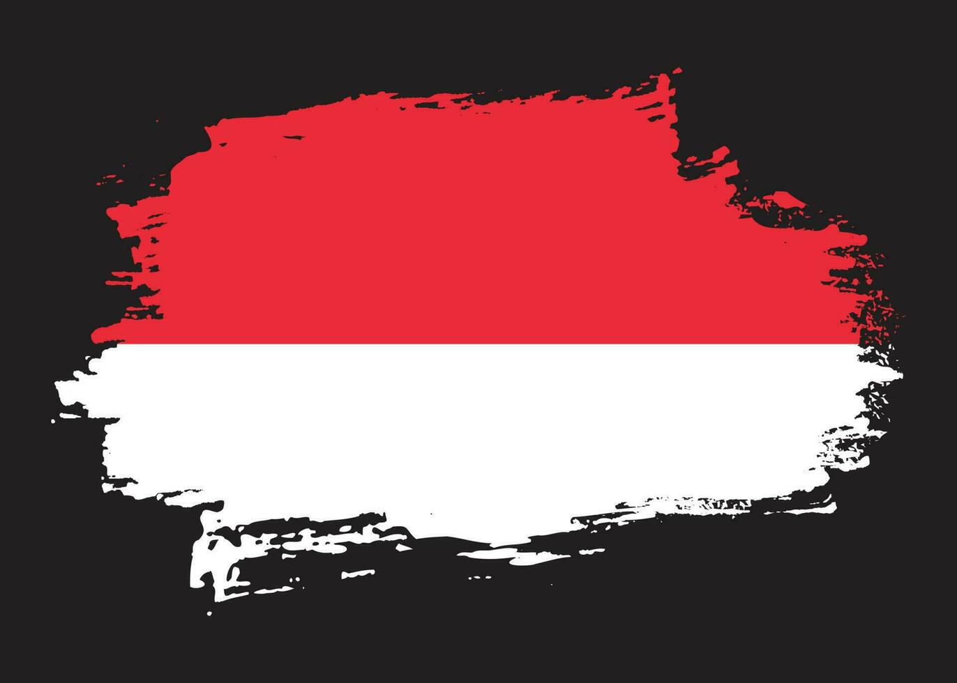 vector de bandera de indonesia de trazo de pincel