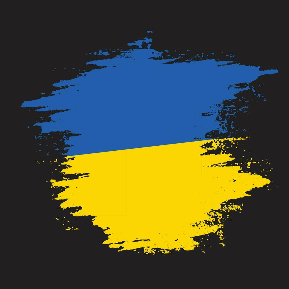 Abstract colorful Ukraine grunge texture flag vector