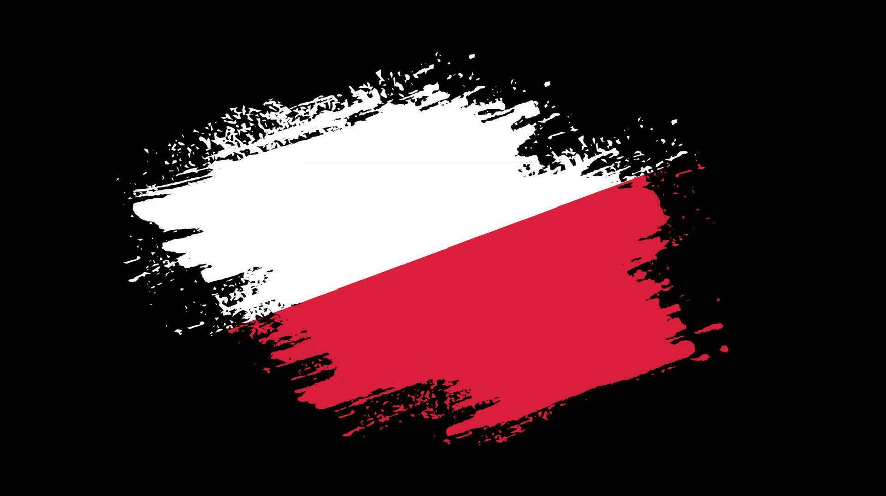 Splash Poland grunge flag vector