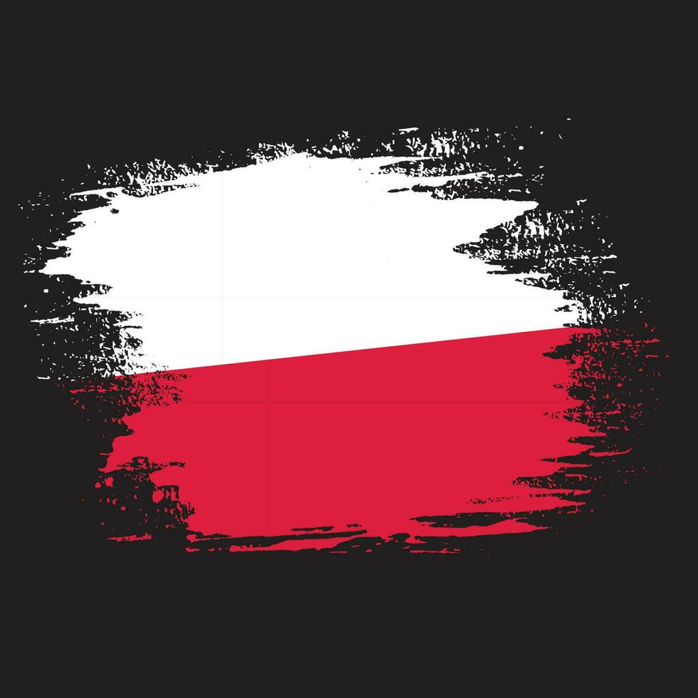 New creative grunge texture Poland flag vector