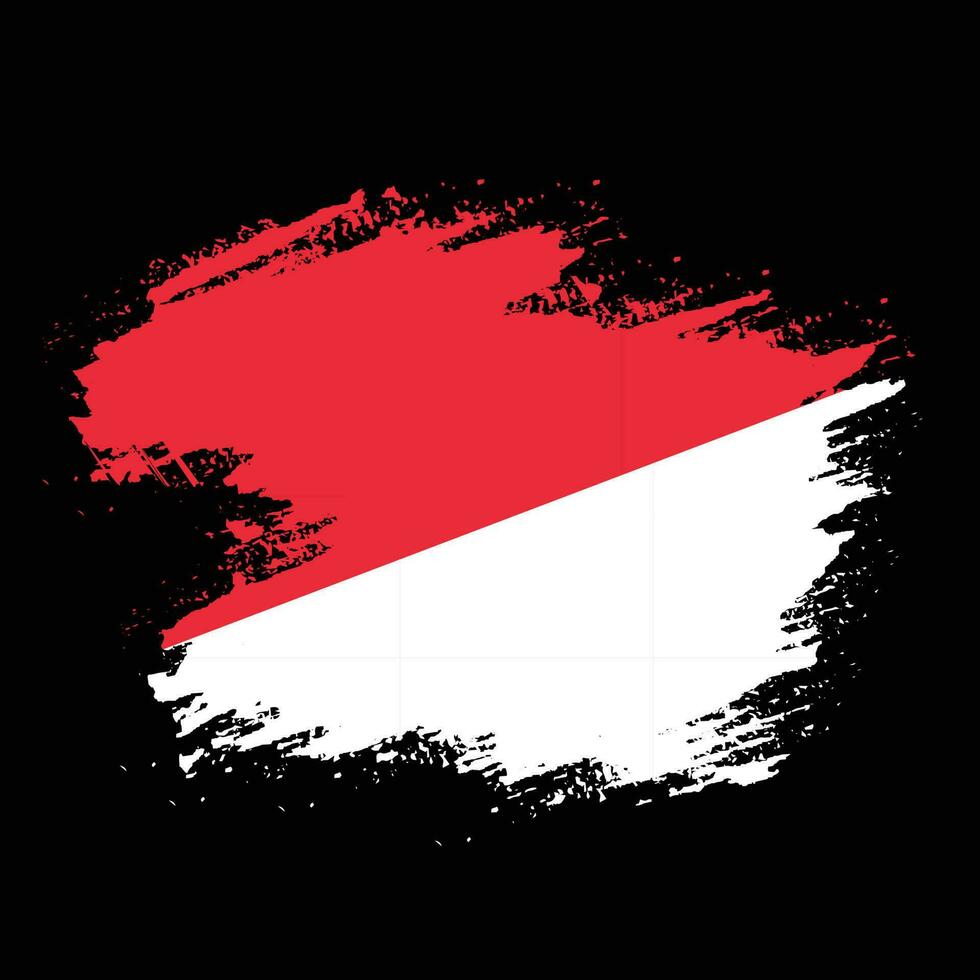 Faded Indonesia grunge flag vector