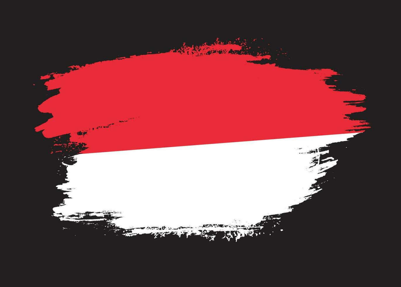 Splash grunge texture Indonesia abstract flag vector