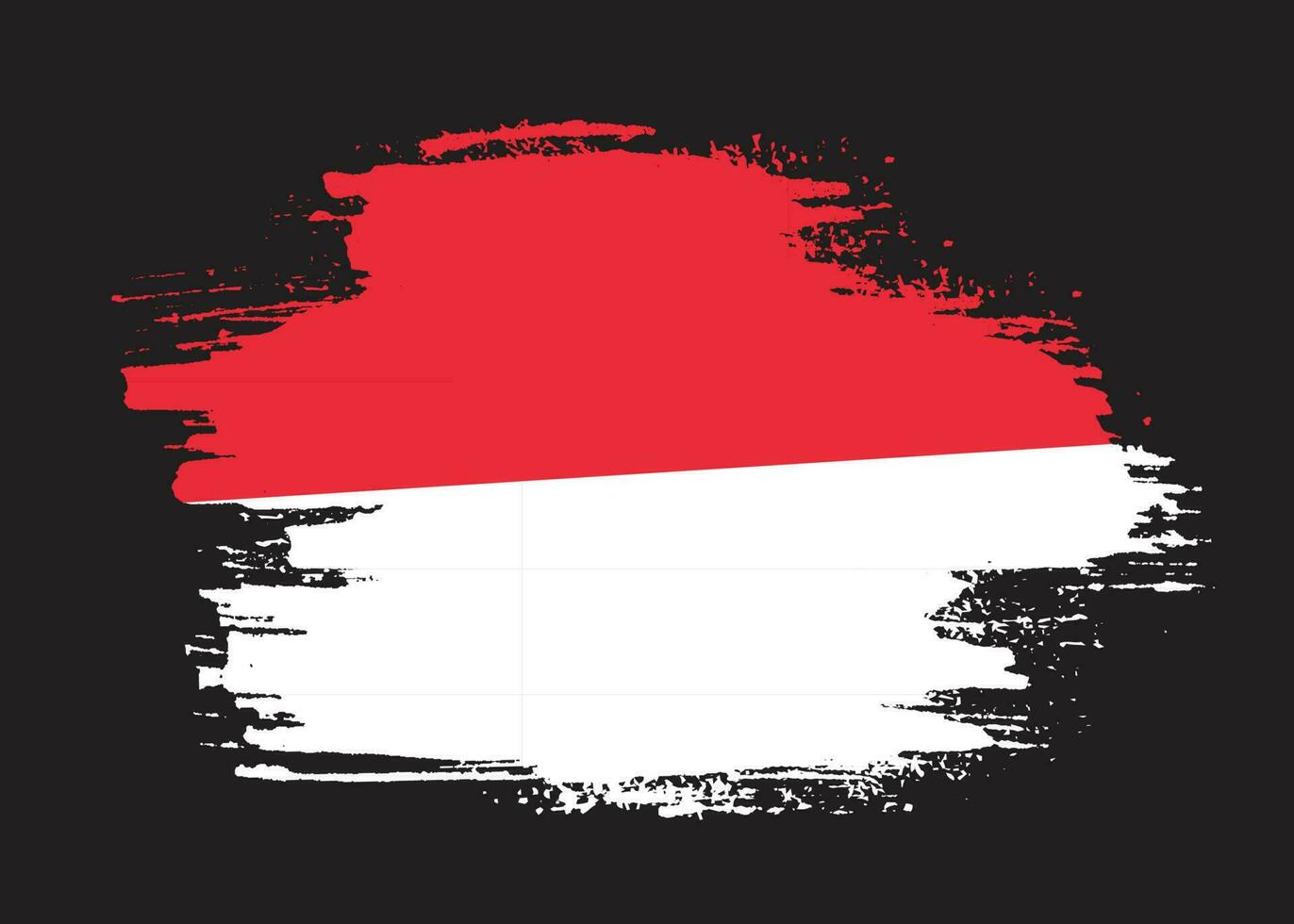 Professional abstract grunge Indonesia flag vector