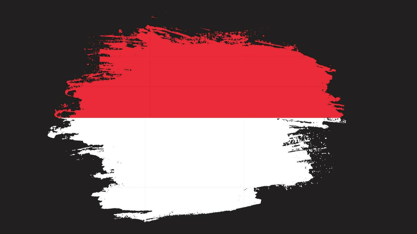 Stripe brush stroke Indonesia flag vector