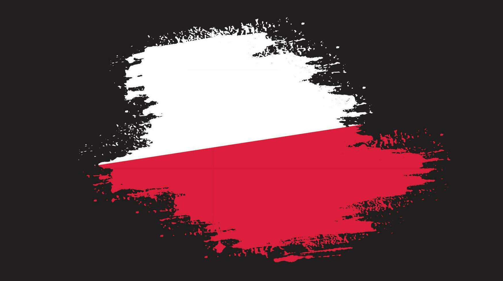 Brush frame Poland flag vector