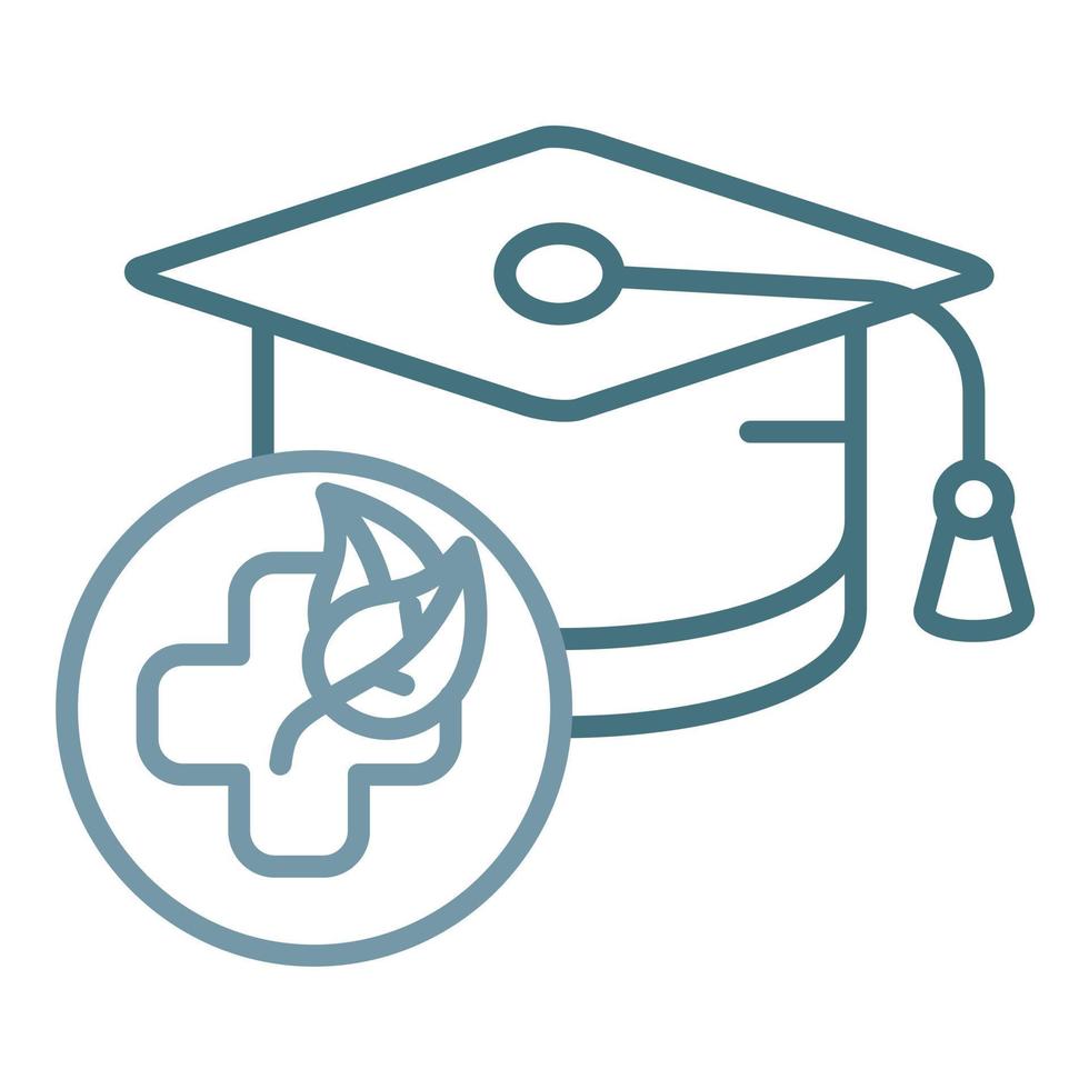 Alternative Medicine Degree Line Two Color Icon vector