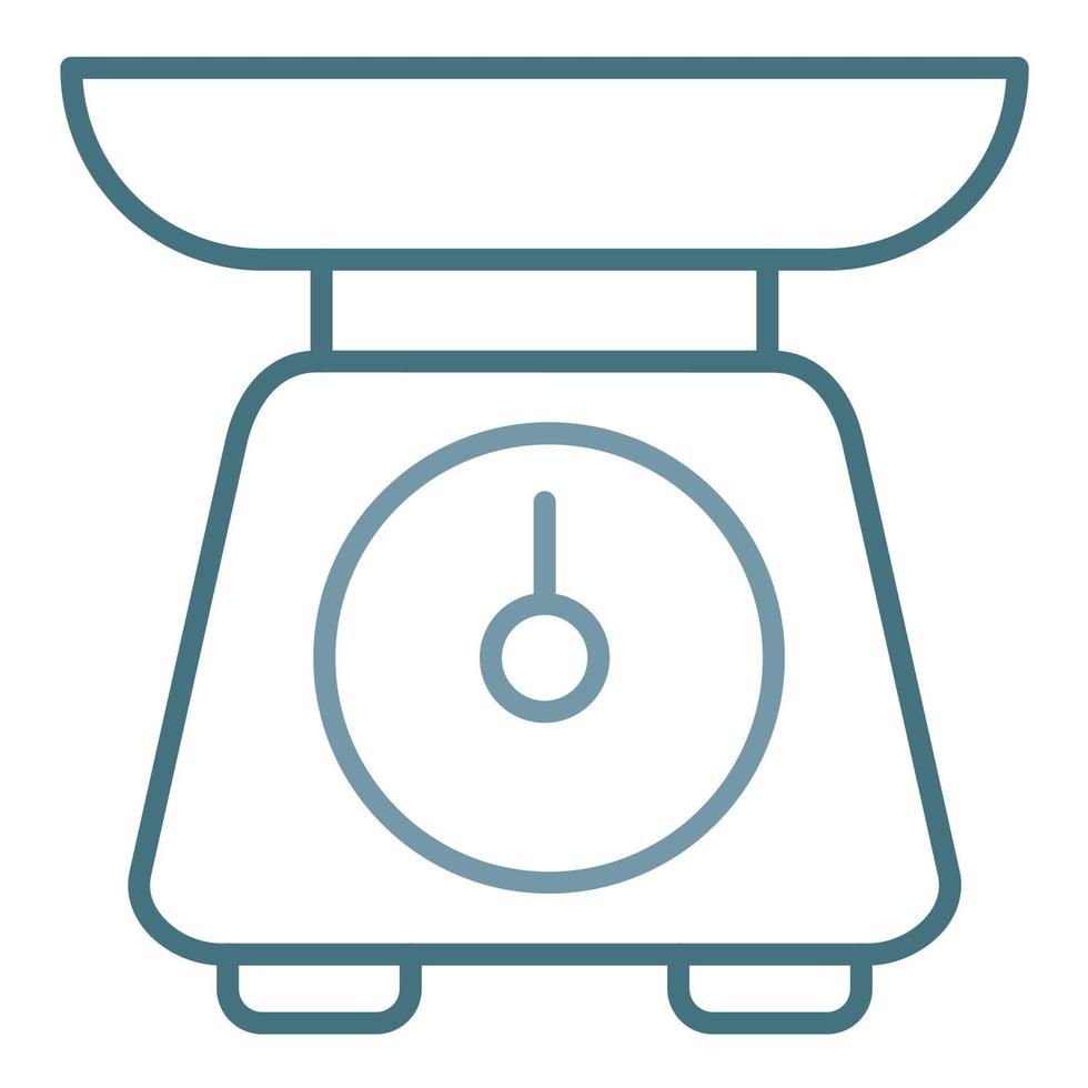 Food Scale Line Two Color Icon vector